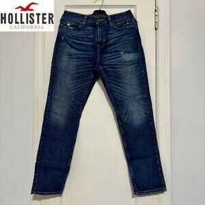 Hollister Men’s Classic Taper Paint Splatter Jeans | Size: 30x30